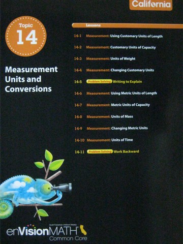 (image for) enVision Math California Common Core 4 Topic 14 TE (CA)(TE)(P)