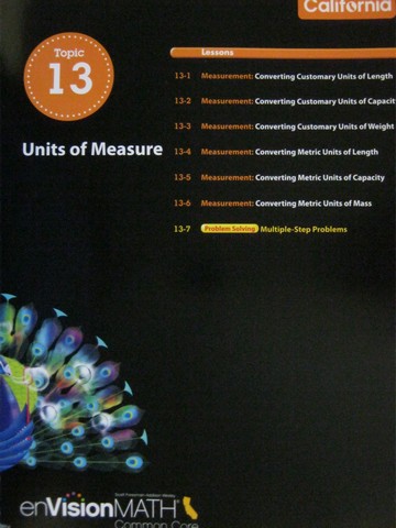(image for) enVision Math California Common Core 5 Topic 13 TE (CA)(TE)(P)