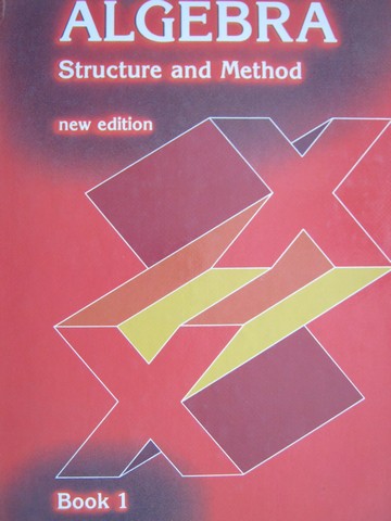 (image for) Algebra Structure & Method Book 1 New Edition (H) by Dolciani, Brown, Ebos, & Cole
