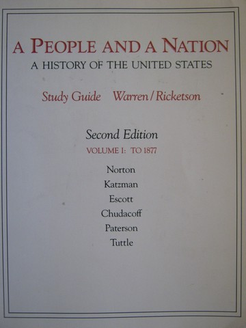 (image for) A People & a Nation 2nd Edition Volume 1 Study Guide (P)