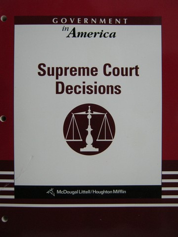 (image for) Government in America Supreme Court Decisions (P) by Terry