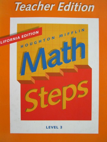 (image for) Math Steps 3 TE (CA)(TE)(Spiral) by Buck, Evans, Porter,