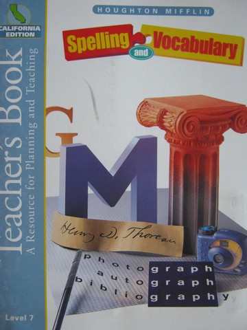 (image for) Spelling & Vocabulary 7 Teacher's Book (CA)(TE)(Spiral) - Click Image to Close