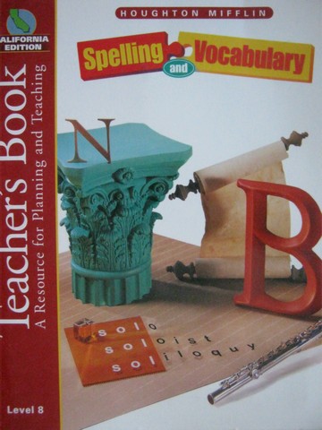 (image for) Spelling & Vocabulary 8 Teacher's Book (CA)(TE)(Spiral)