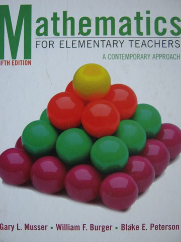 (image for) Mathematics for Elementary Teachers 5th Edition (H) by Musser,