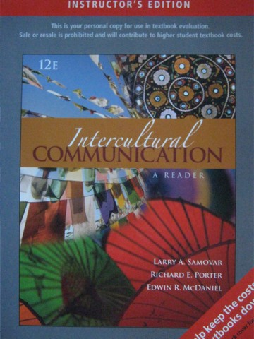 (image for) Intercultural Communication 12th Edition IE (TE)(P) by Samovar,