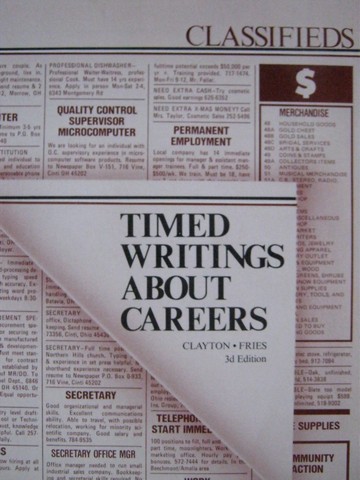 (image for) Timed Writings about Careers 3rd Edition (Spiral) by Clayton,