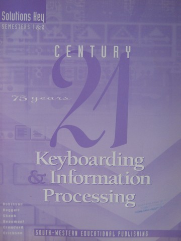 (image for) Century 21 Keyboarding & Information Processing 1&2 SK (Spiral)