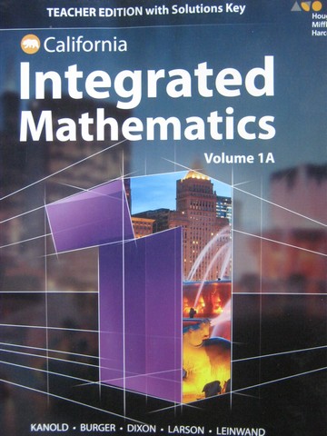 (image for) Integrated Mathematics 1 Volume 1A TE with Solutions (CA)(TE)(P)