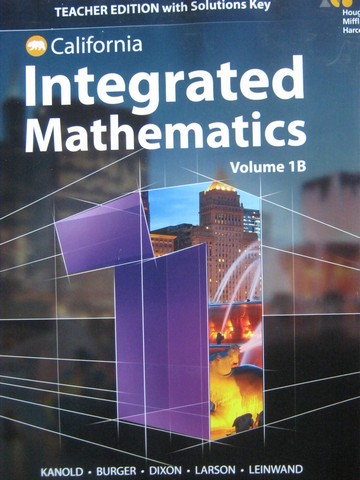 (image for) Integrated Mathematics 1 Volume 1B TE with Solutions (CA)(TE)(P)