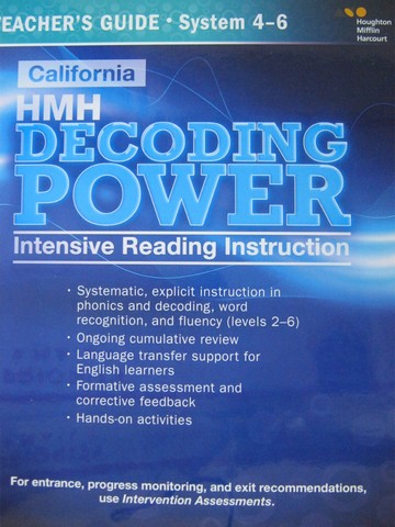 (image for) Journeys 4-6 HMH Decoding Power System TG (CA)(TE)(Spiral)