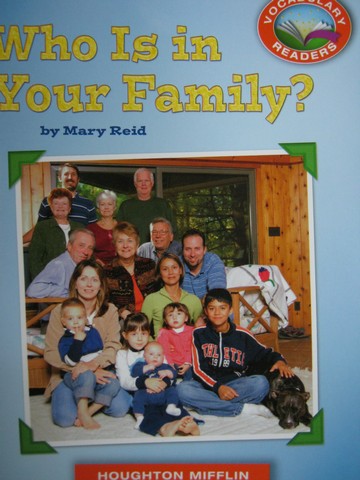 (image for) Vocabulary Readers 2 Who Is in Your Family? (P) by Mary Reid