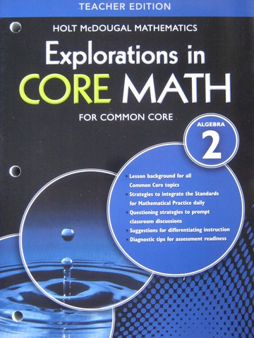 (image for) Explorations in Core Math for Common Core Algebra 2 TE (TE)(P)