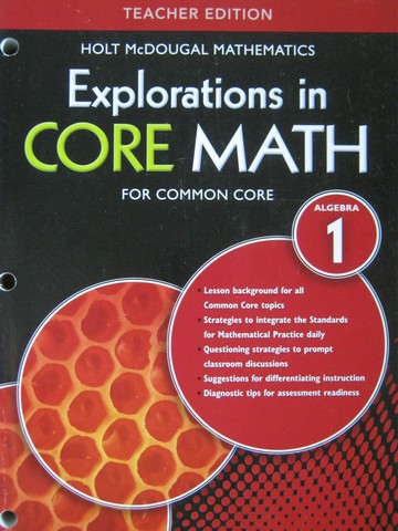 (image for) Explorations in Core Math for Common Core Algebra 1 TE (TE)(P)