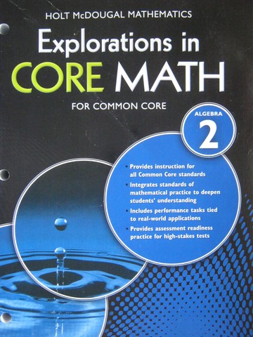 (image for) Explorations in Core Math for Common Core Algebra 2 (P) - Click Image to Close