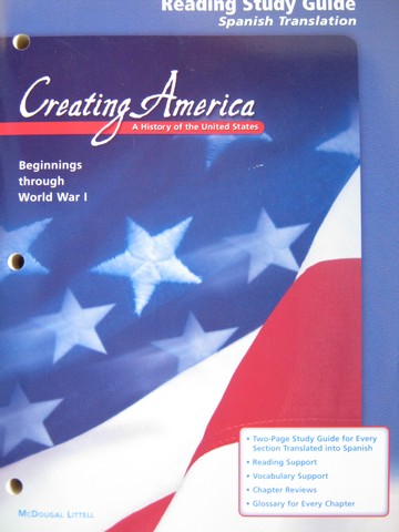 (image for) Creating America Reading Study Guide Spanish Translation (P)