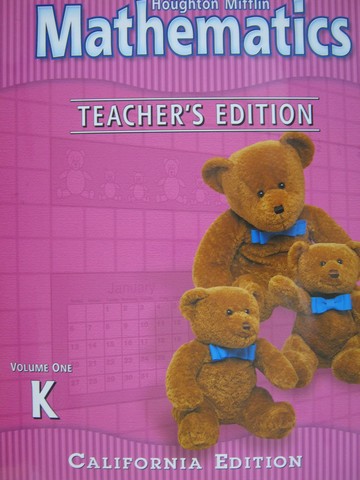 (image for) HM Mathematics K California TE Volumes 1 & 2 (CA)(TE)(PK)
