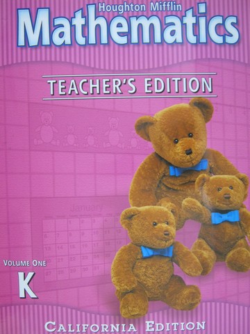 (image for) HM Mathematics K California TE Volume 1 (CA)(TE)(Spiral)
