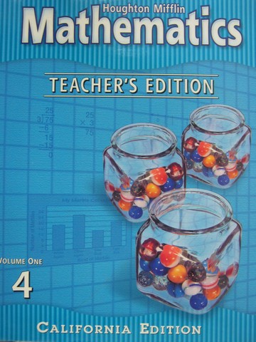 (image for) HM Mathematics 4 California TE Volume 1 (CA)(TE)(Spiral)