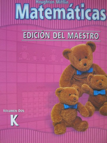 (image for) Matematicas K TE Volumes 2 (TE)(Spiral) by Greenes, Leiva