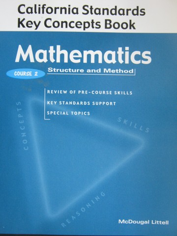 (image for) Mathematics Structure & Method Course 2 Key Concepts (CA)(P)