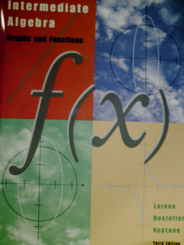 (image for) Intermediate Algebra Graphs & Functions 3e 4th Print (H)
