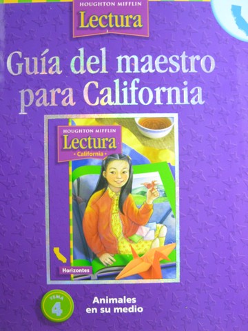 (image for) Lectura 3.4 Guia del maestro para California (CA)(TE)(Spiral)