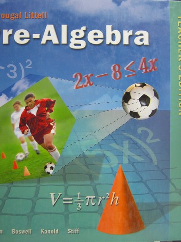 (image for) Pre-Algebra TE (TE)(H) by Larson, Boswell, Kanold, & Stiff