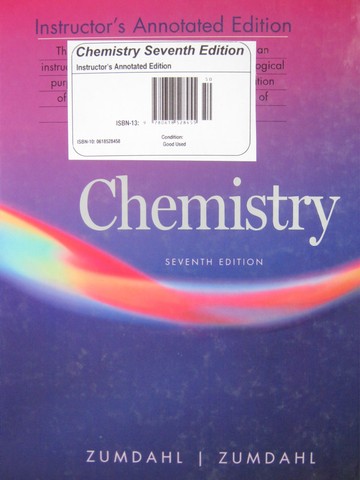(image for) Chemistry 7th Edition IAE (TE)(H) by Zumdahl & Zumdahl