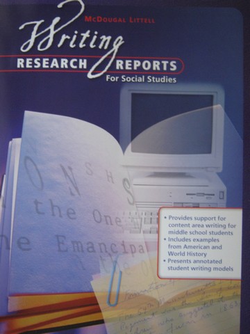 (image for) Writing Research Report for Social Studies (P)