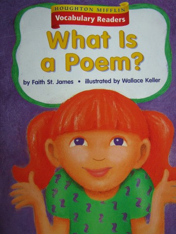 (image for) Vocabulary Readers 2 What Is a Poem? (P) by Faith St. James