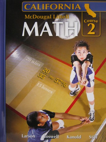 (image for) ML Math Course 2 California (CA)(H) by Larson, Boswell, Kanold,