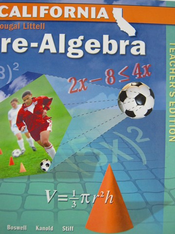 (image for) Pre-Algebra California TE (CA)(TE)(H) by Larson, Boswell,