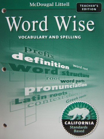 (image for) Word Wise Vocabulary & Spelling 8 TE (CA)(TE)(P) by Baumann