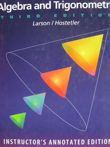 (image for) Algebra & Trigonometry 3rd Edition IAE (TE)(H) by Larson,