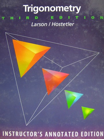 (image for) Trigonometry 3rd Edition IAE (TE)(H) by Larson & Hostetler