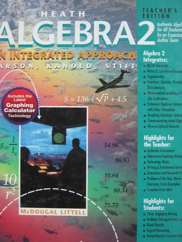 (image for) Heath Algebra 2 An Integrated Approach TE (TE)(H) by Larson,