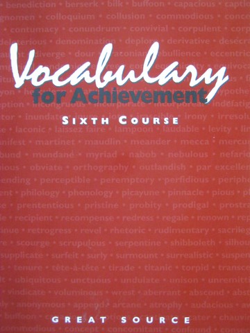 (image for) Vocabulary for Achievement 6th Course 12 (P) by Richek, McRae,