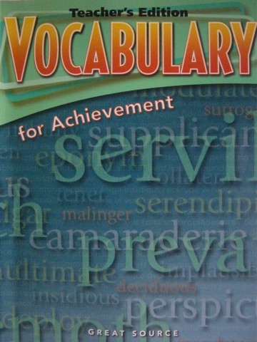 (image for) Vocabulary for Achievement 5th Course TE (TE)(P)