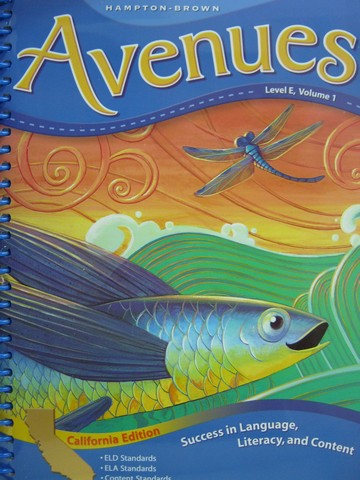 (image for) Avenues Level E TE Volume 1 (CA)(TE)(Spiral) by Schifini,