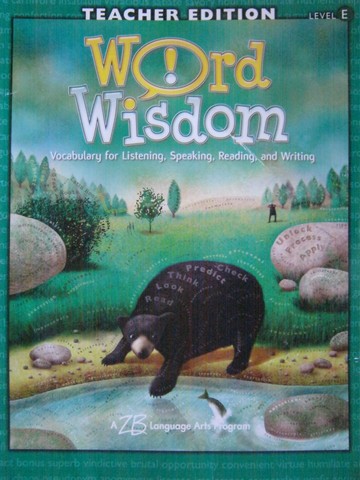(image for) Word Wisdom Level E TE (TE)(Spiral) by Jerry Zutell