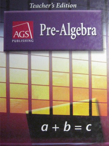 (image for) AGS Pre-Algebra TE (TE)(H) by Siegfried Haenisch