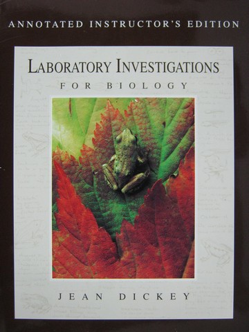 (image for) Laboratory Investigations for Biology AIE (TE)(Spiral) by Dickey
