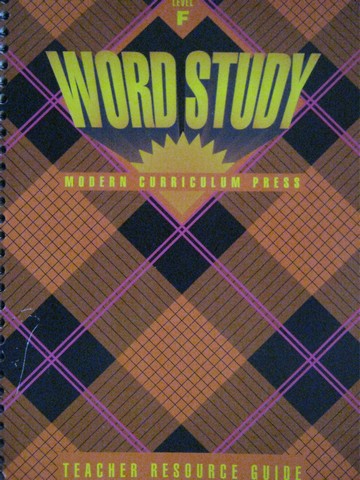 (image for) Word Study F Teacher Resource Guide (TE)(Spiral) by Elwell,