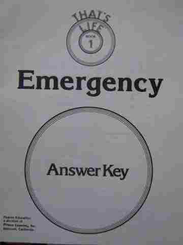 (image for) That's Life Book 1 Emergency Answer key (P) by Tana Reiff