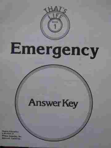 (image for) That's Life Book 1 Emergency Answer key (P) by Tana Reiff
