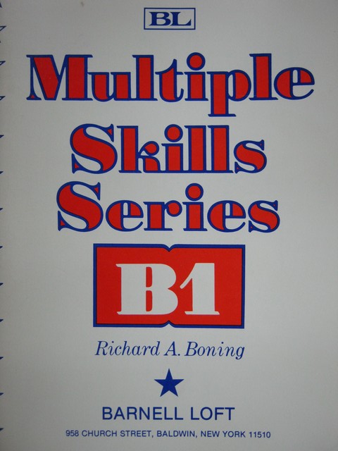 (image for) Multiple Skills Series B1 (P) by Richard A. Boning