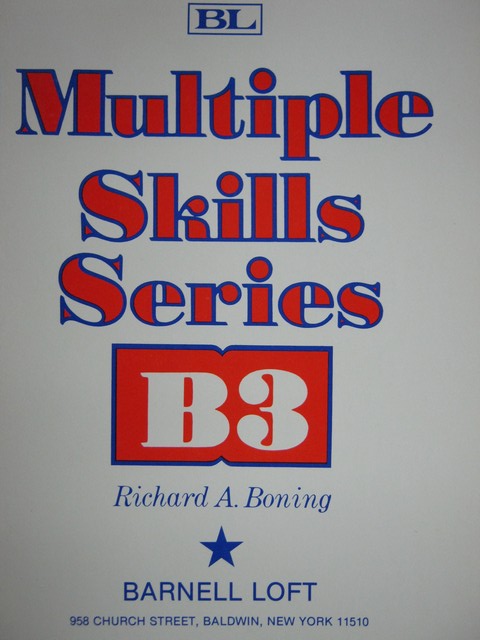 (image for) Multiple Skills Series B3 (P) by Richard A. Boning