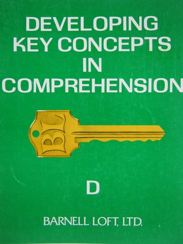 (image for) Developing Key Concepts in Comprehension D (P) by Richard Boning