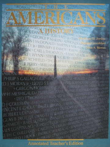 (image for) Americans A History ATE (TE)(H) by Jordan, Greenblatt, & Bowes